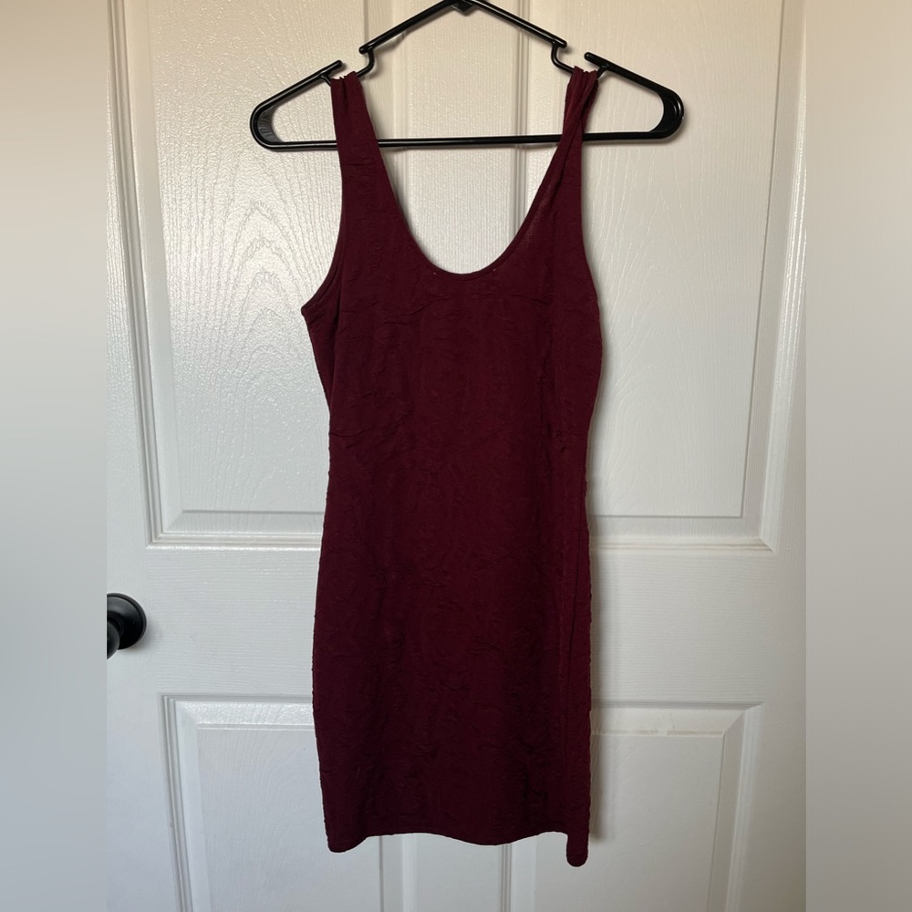 Maroon cocktail dress